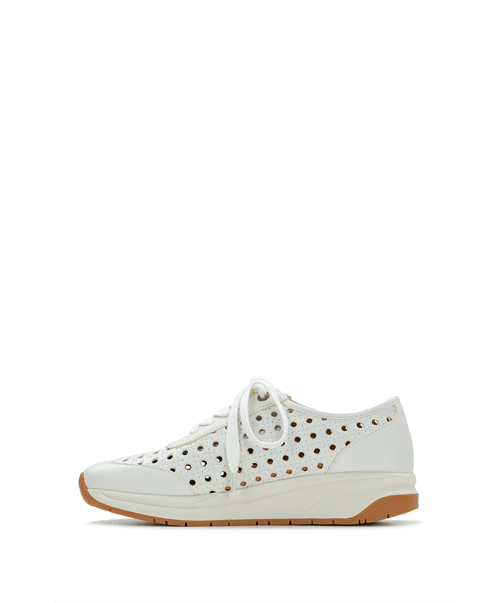 Patricia Nash Milla Perforated Sneaker - Perforated Leather — White