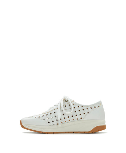 Patricia Nash Milla Perforated Sneaker - Perforated Leather — White