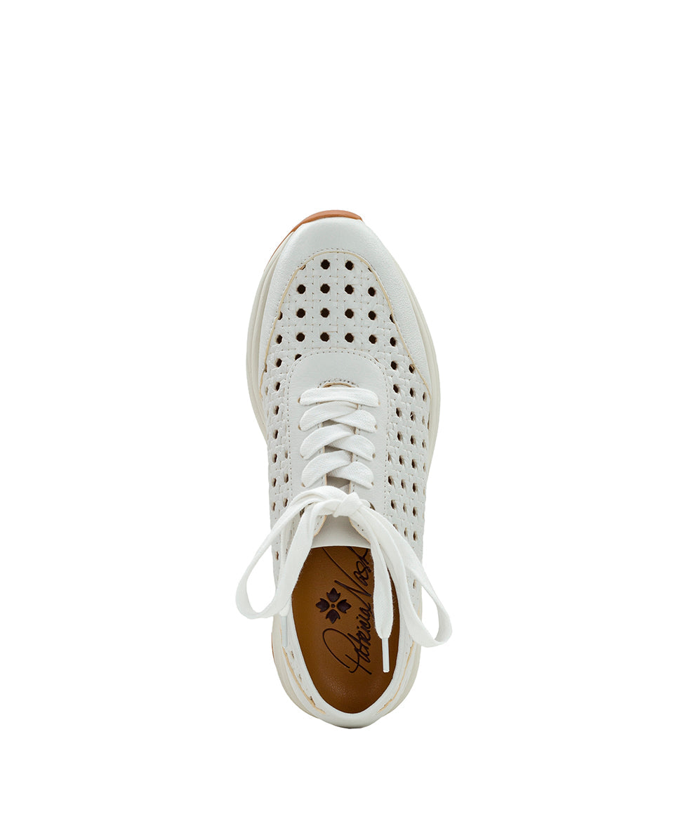 Patricia Nash Milla Perforated Sneaker - Perforated Leather — White