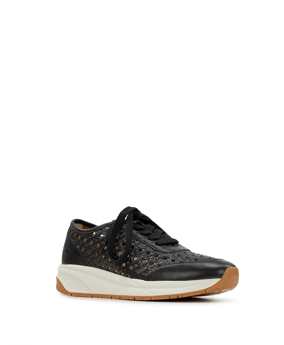 Patricia Nash Milla Perforated Sneaker - Perforated Leather — Black