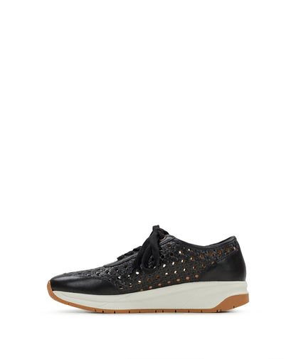 Patricia Nash Milla Perforated Sneaker - Perforated Leather — Black