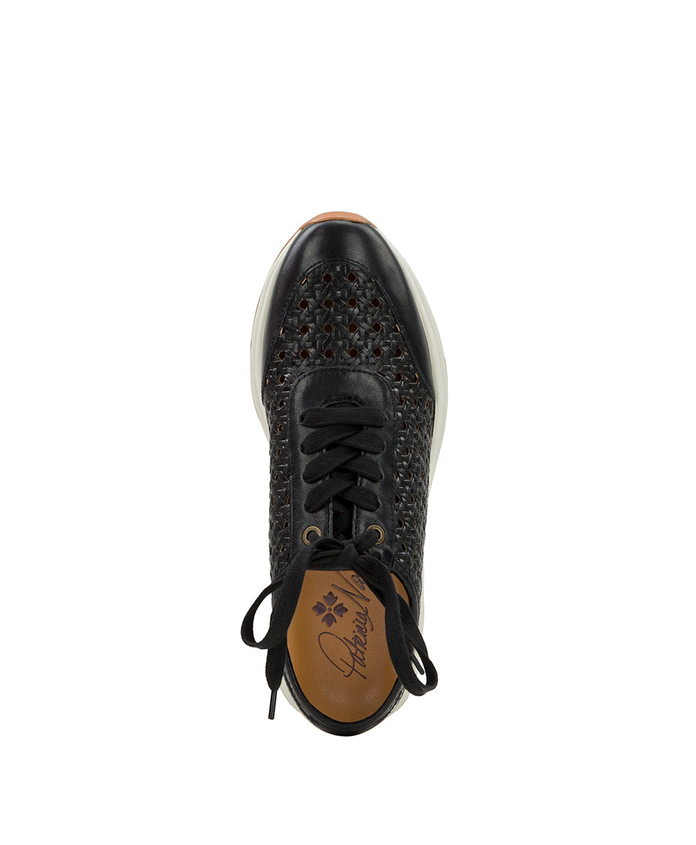 Patricia Nash Milla Perforated Sneaker - Perforated Leather — Black