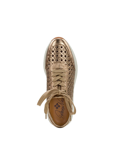 Patricia Nash Milla Perforated Sneaker - Perforated Leather — Gold