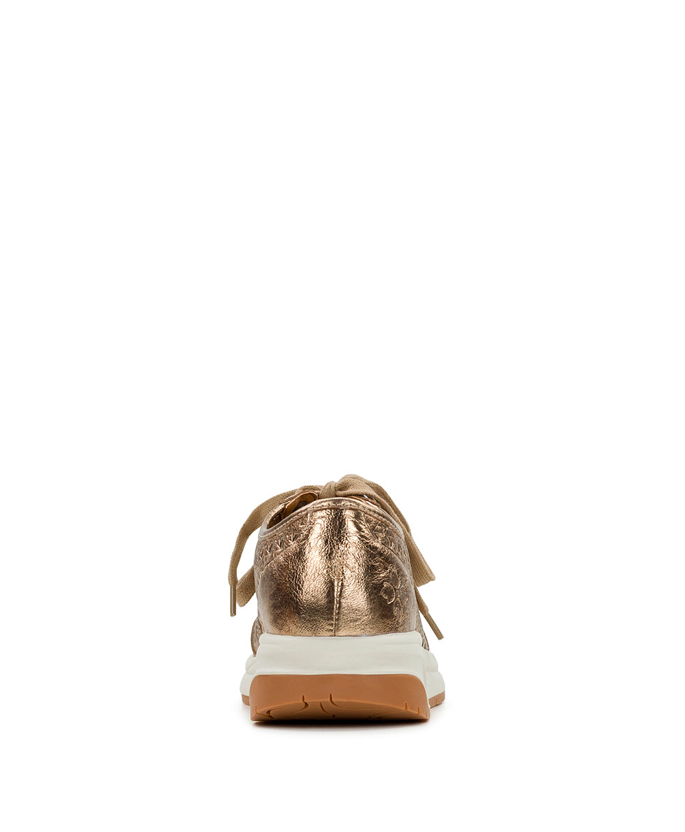 Patricia Nash Milla Perforated Sneaker - Perforated Leather — Gold