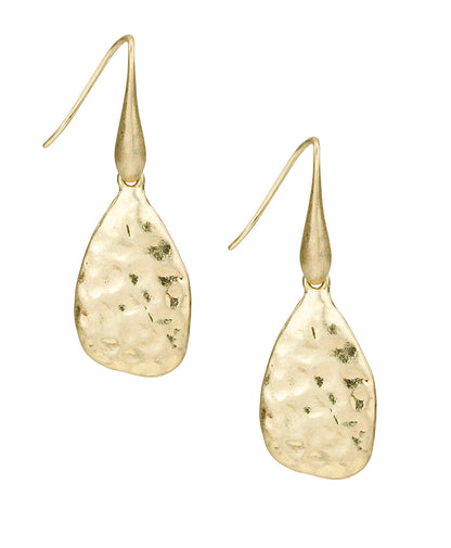 Patricia Nash Tear Drop Earrings - Hammered Ring Collection