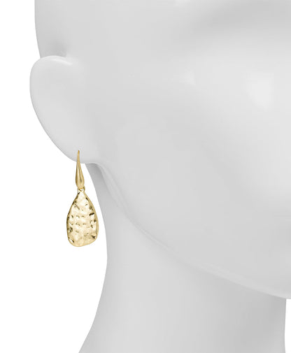 Patricia Nash Tear Drop Earrings - Hammered Ring Collection