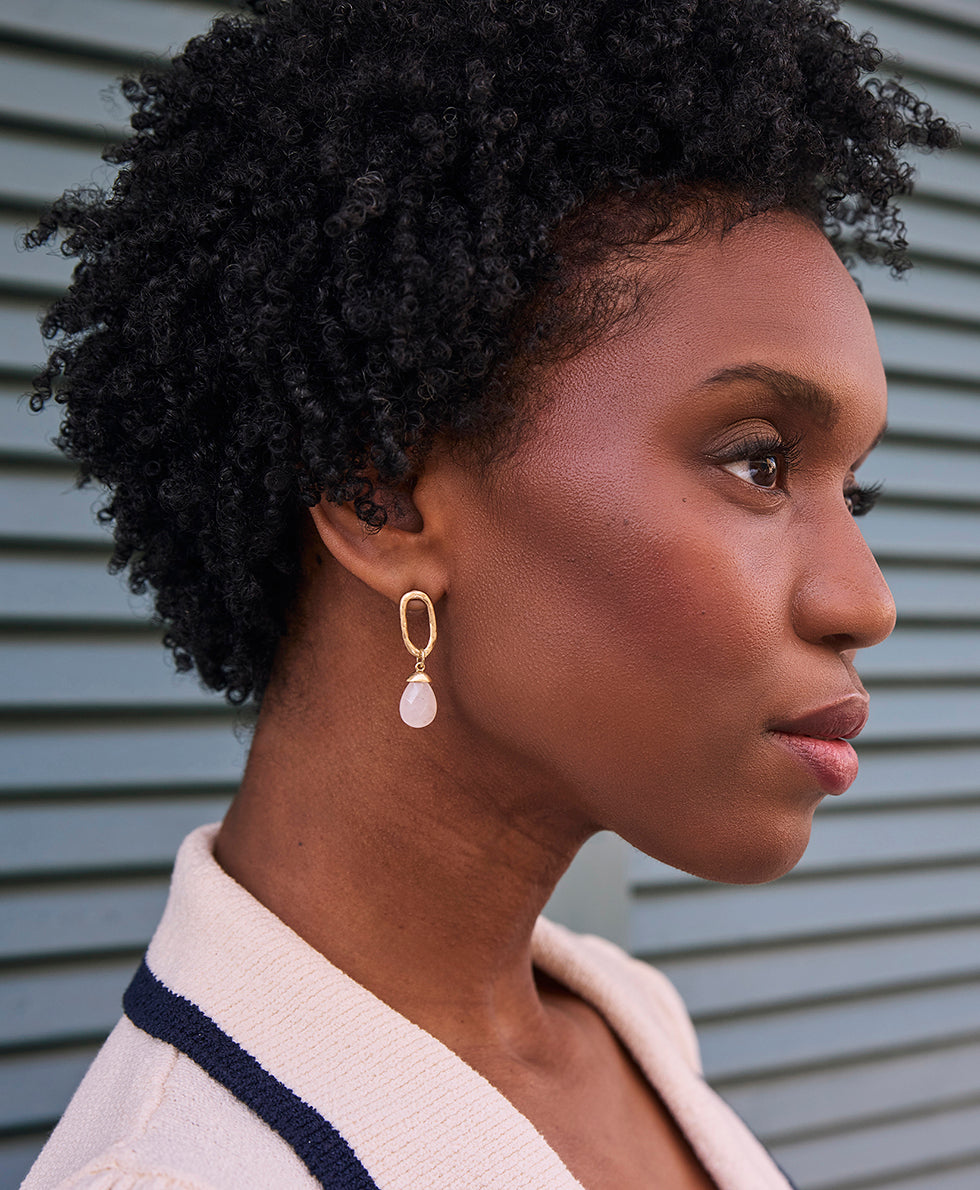 Patricia Nash Ring with Briolette Post Earrings - Semi Precious Stone Collection