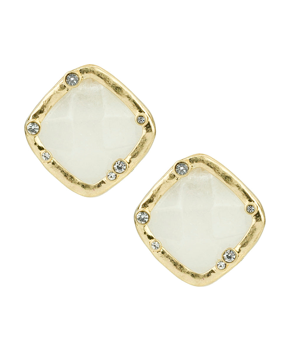 Patricia Nash Button Post Earrings - Semi Precious Stone Collection