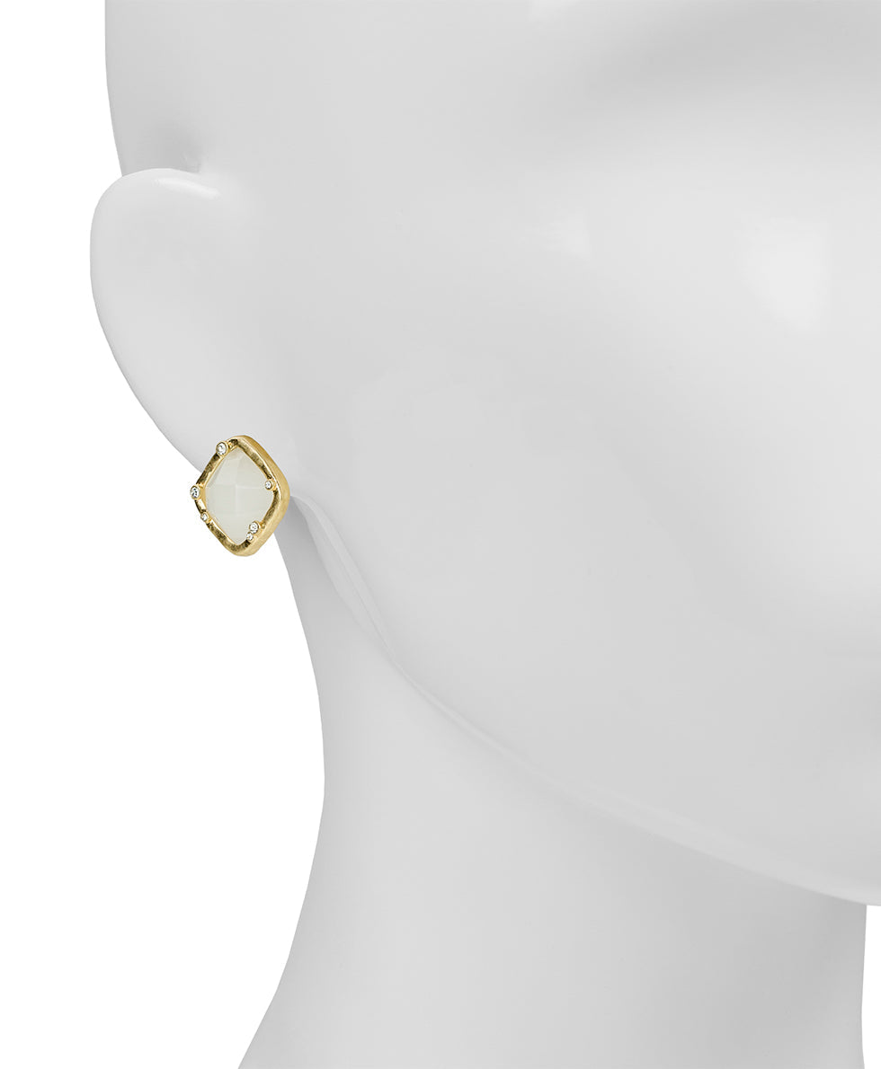 Patricia Nash Button Post Earrings - Semi Precious Stone Collection