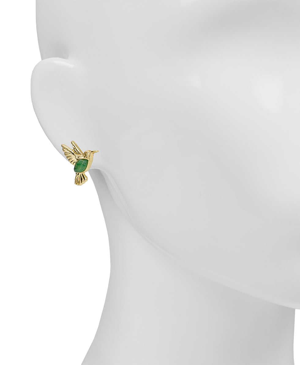 Patricia Nash Stone Hummingbird Post Earrings - Enamel Hummingbird Collection