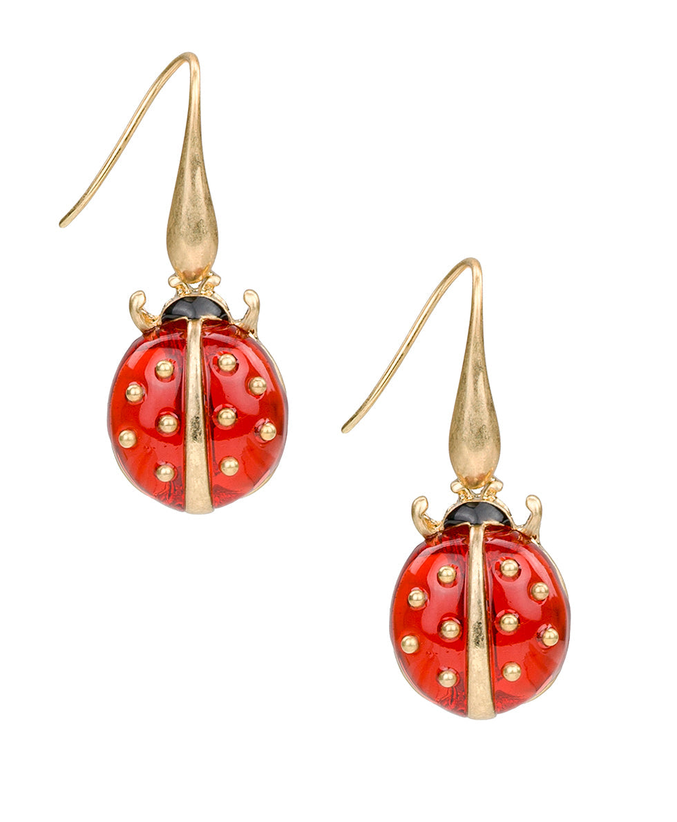 Patricia Nash Ladybug Wire Drop Earrings - Ladybug Collection