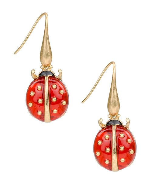 Patricia Nash Ladybug Wire Drop Earrings - Ladybug Collection