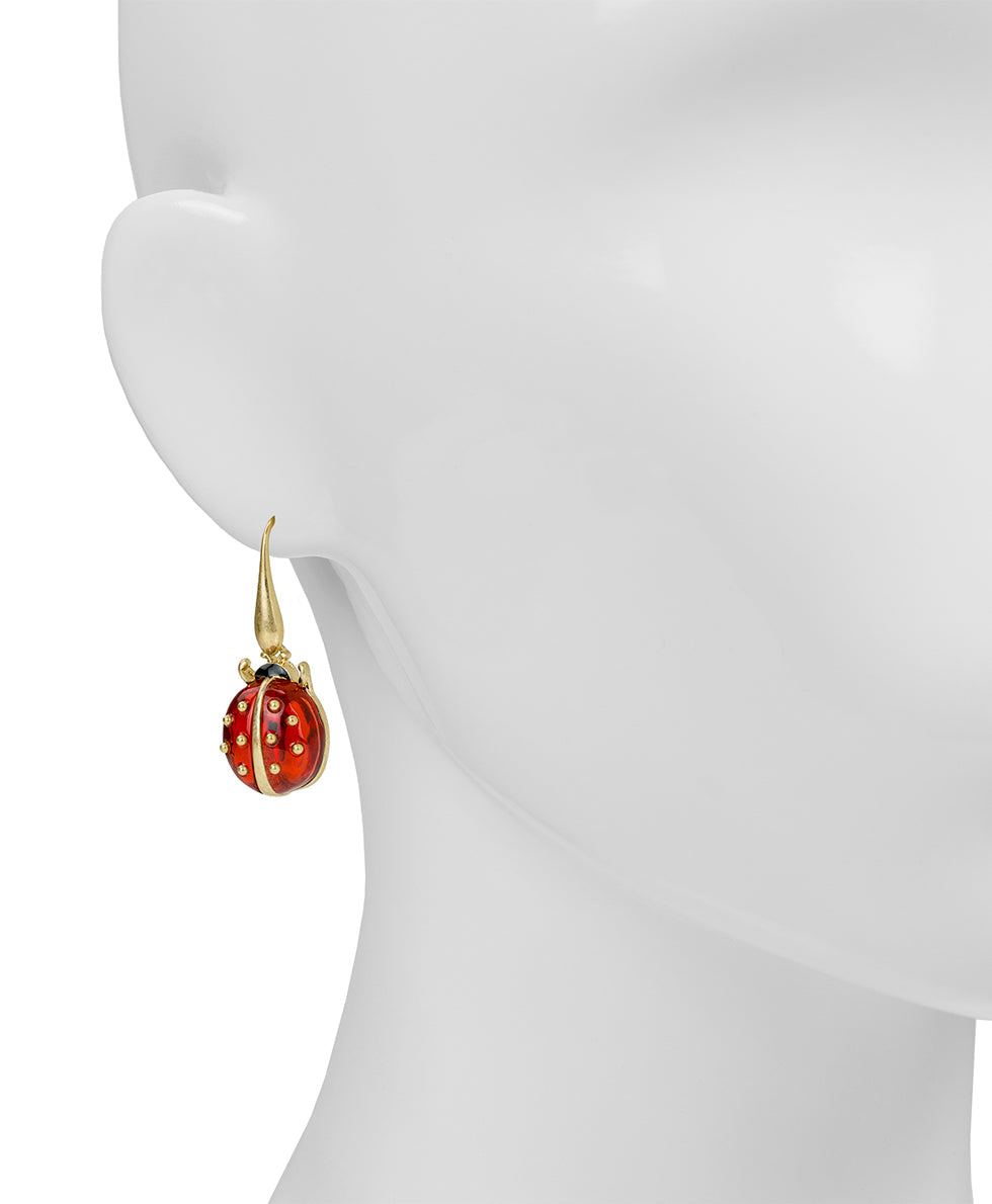 Patricia Nash Ladybug Wire Drop Earrings - Ladybug Collection