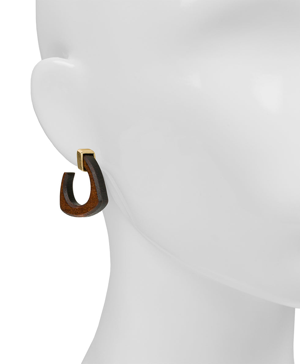 Patricia Nash Wood Hoop Earrings - Wood Butterfly Collection