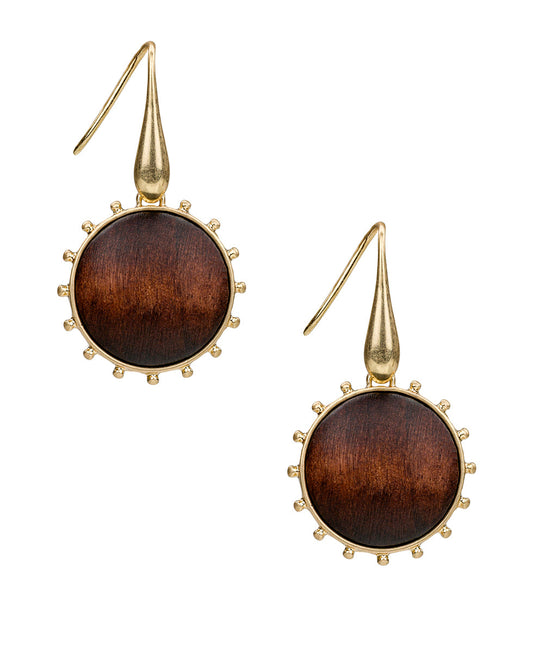 Patricia Nash Wood Drop Earrings - Wood Butterfly Collection