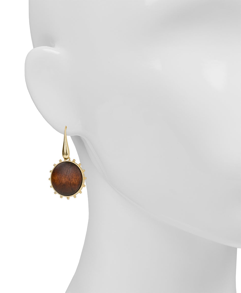 Patricia Nash Wood Drop Earrings - Wood Butterfly Collection