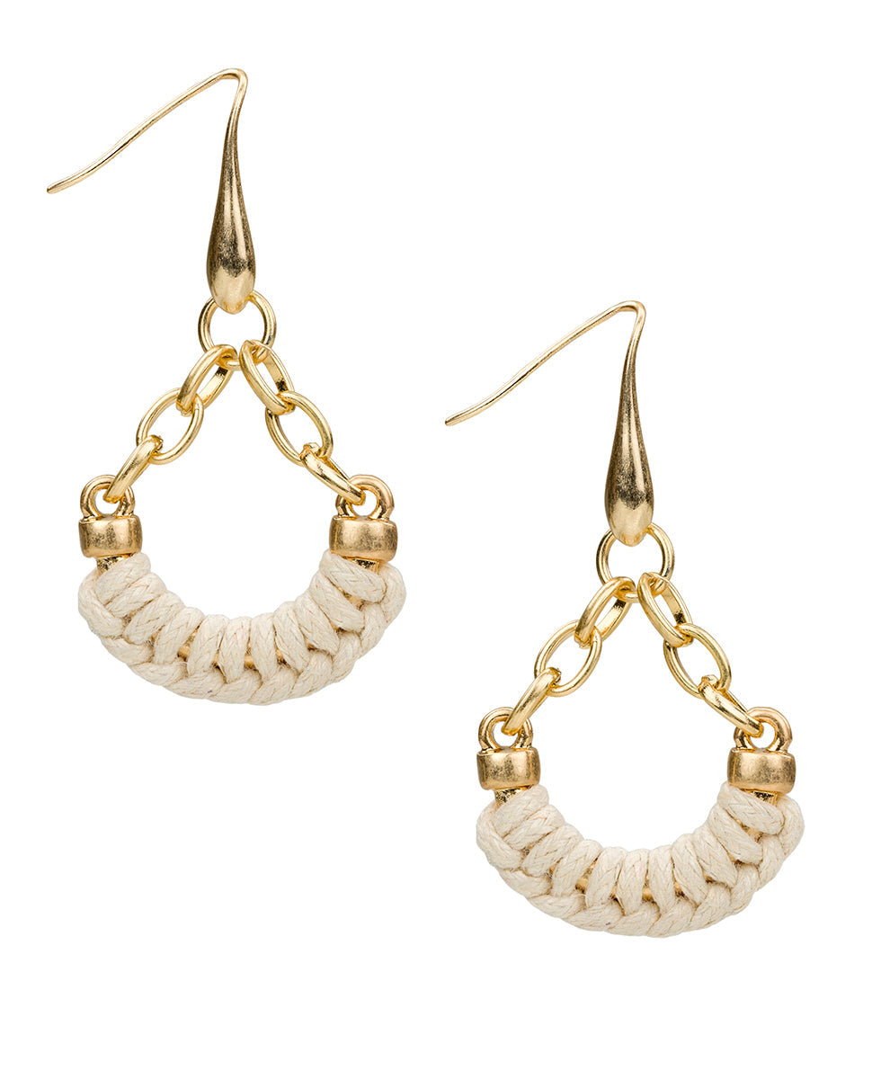 Patricia Nash Chain Drop Earrings - Raffia Collection