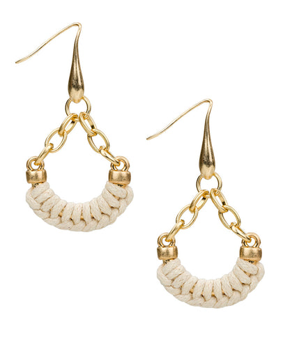 Patricia Nash Chain Drop Earrings - Raffia Collection