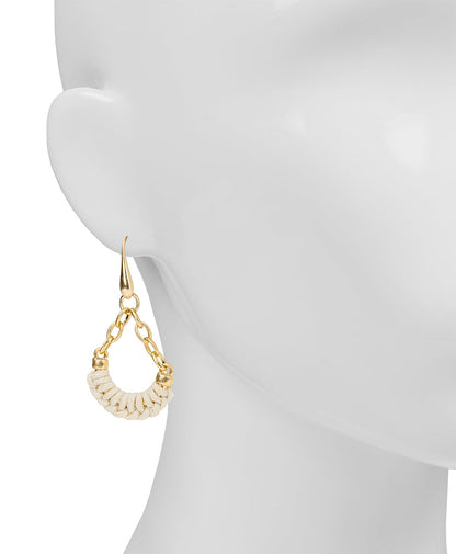 Patricia Nash Chain Drop Earrings - Raffia Collection