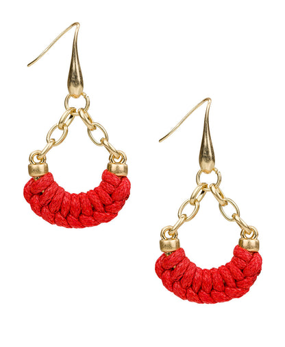 Patricia Nash Chain Drop Earrings - Raffia Collection