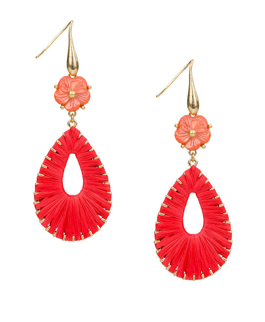 Patricia Nash Tear Drop Earrings - Raffia Collection