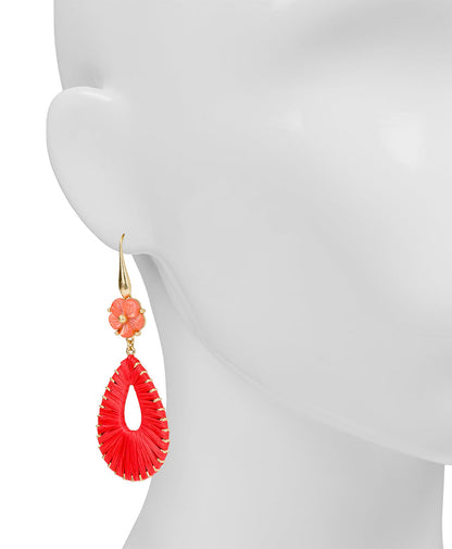 Patricia Nash Tear Drop Earrings - Raffia Collection