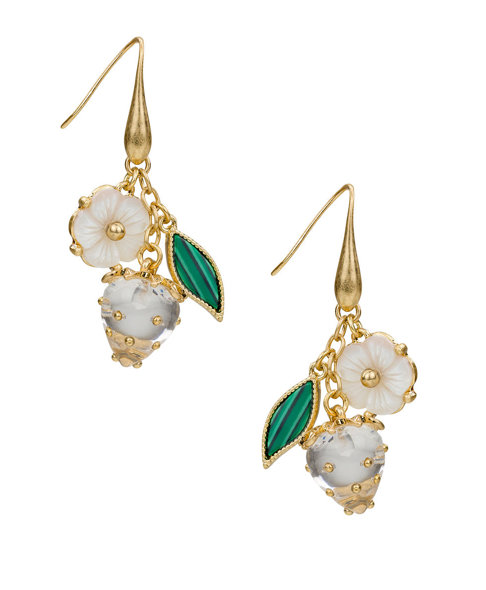 Patricia Nash Strawberry Wire Drop Earrings - Resin Strawberry Collection