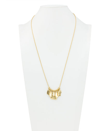 Patricia Nash Multi Tear Drop Necklace - Hammered Ring Collection