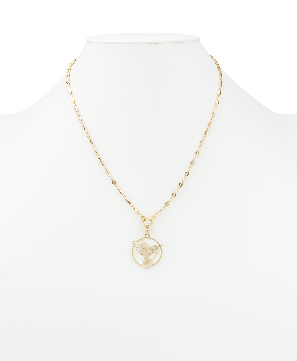 Patricia Nash Beaded Charm Convertible Necklace - Enamel Hummingbird Collection