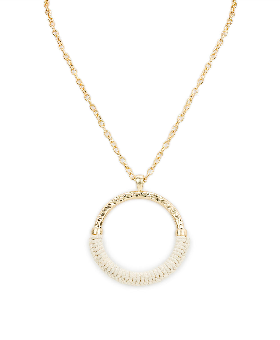Patricia Nash Wrapped Ring Pendant - Raffia Collection