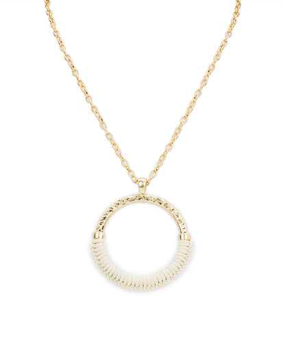 Patricia Nash Wrapped Ring Pendant - Raffia Collection