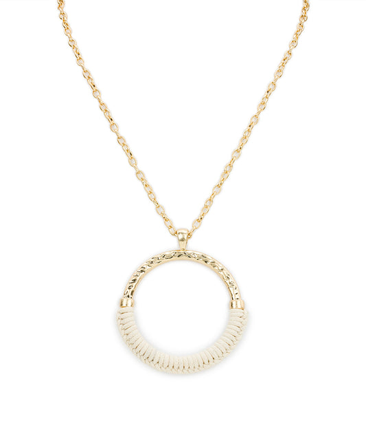 Patricia Nash Wrapped Ring Pendant - Raffia Collection