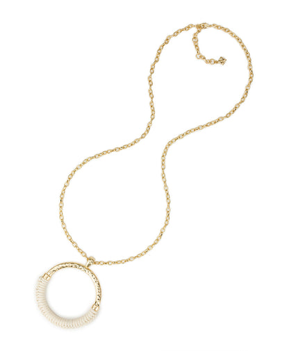 Patricia Nash Wrapped Ring Pendant - Raffia Collection