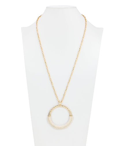 Patricia Nash Wrapped Ring Pendant - Raffia Collection