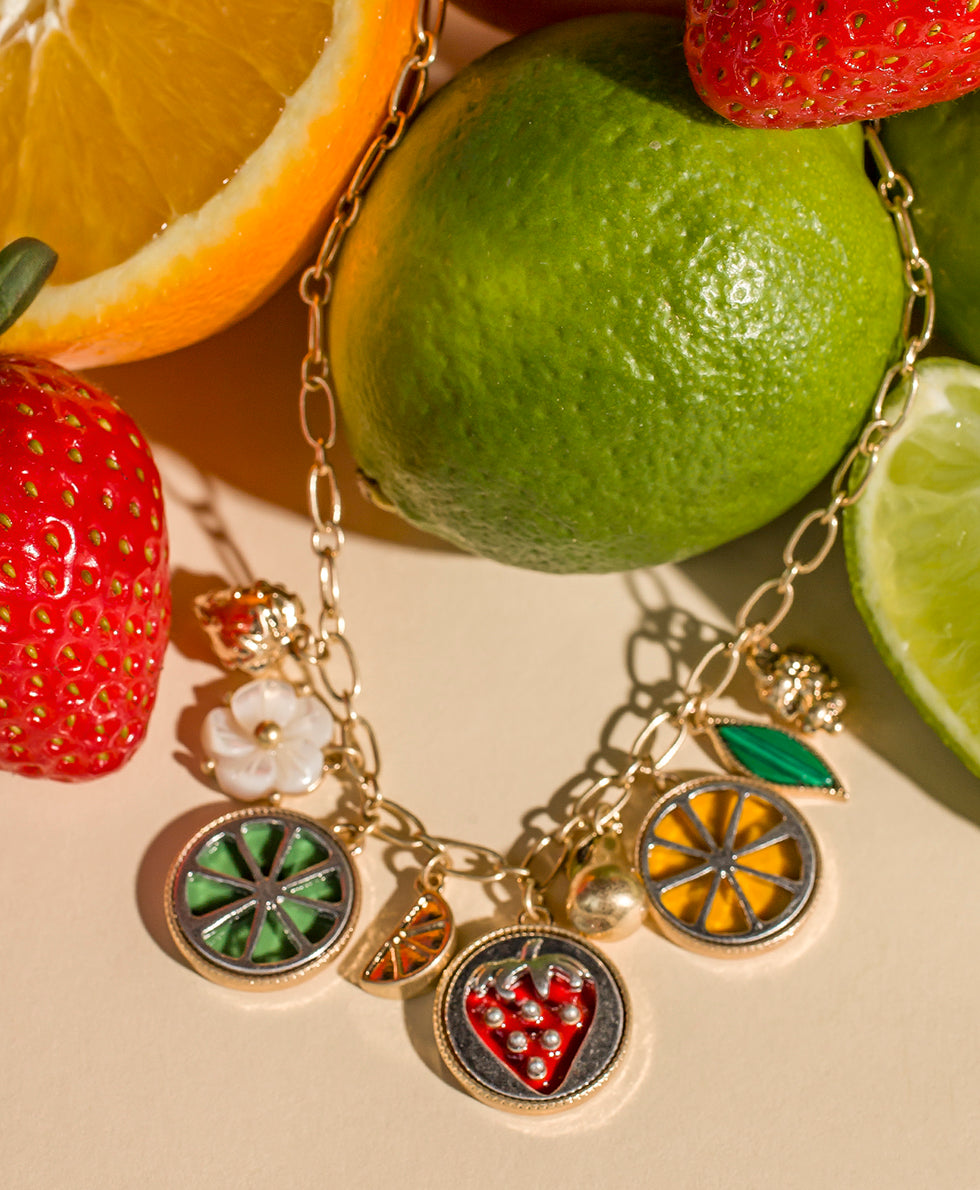 Patricia Nash Single Charm Necklace - Fruit Collection