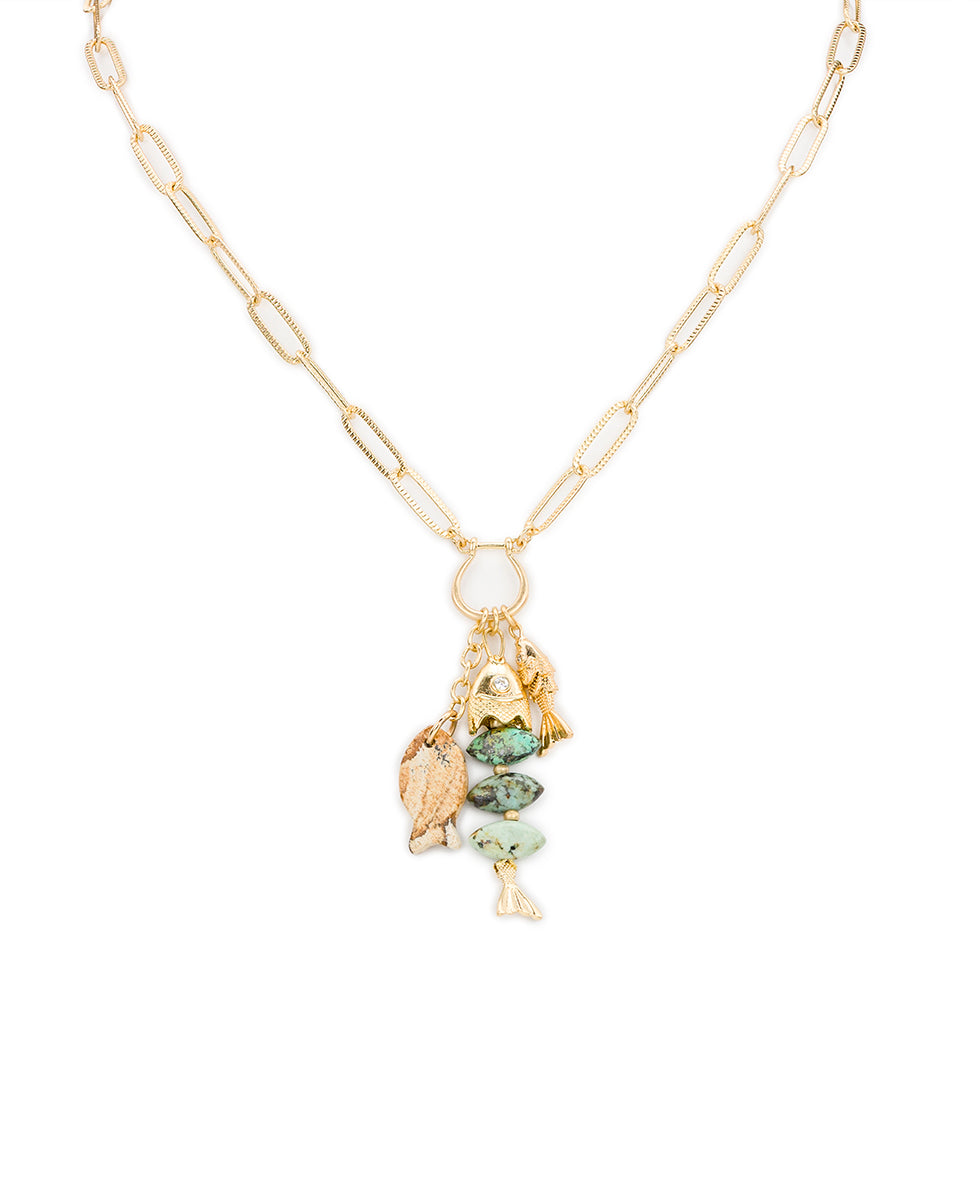 Patricia Nash Charm Dangle Necklace - Nautical Collection