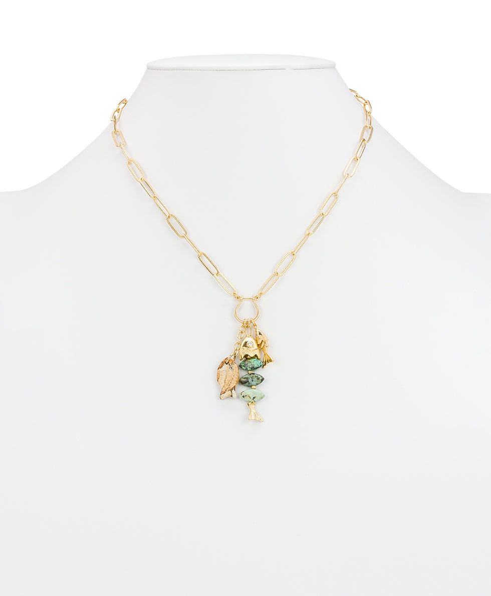 Patricia Nash Charm Dangle Necklace - Nautical Collection