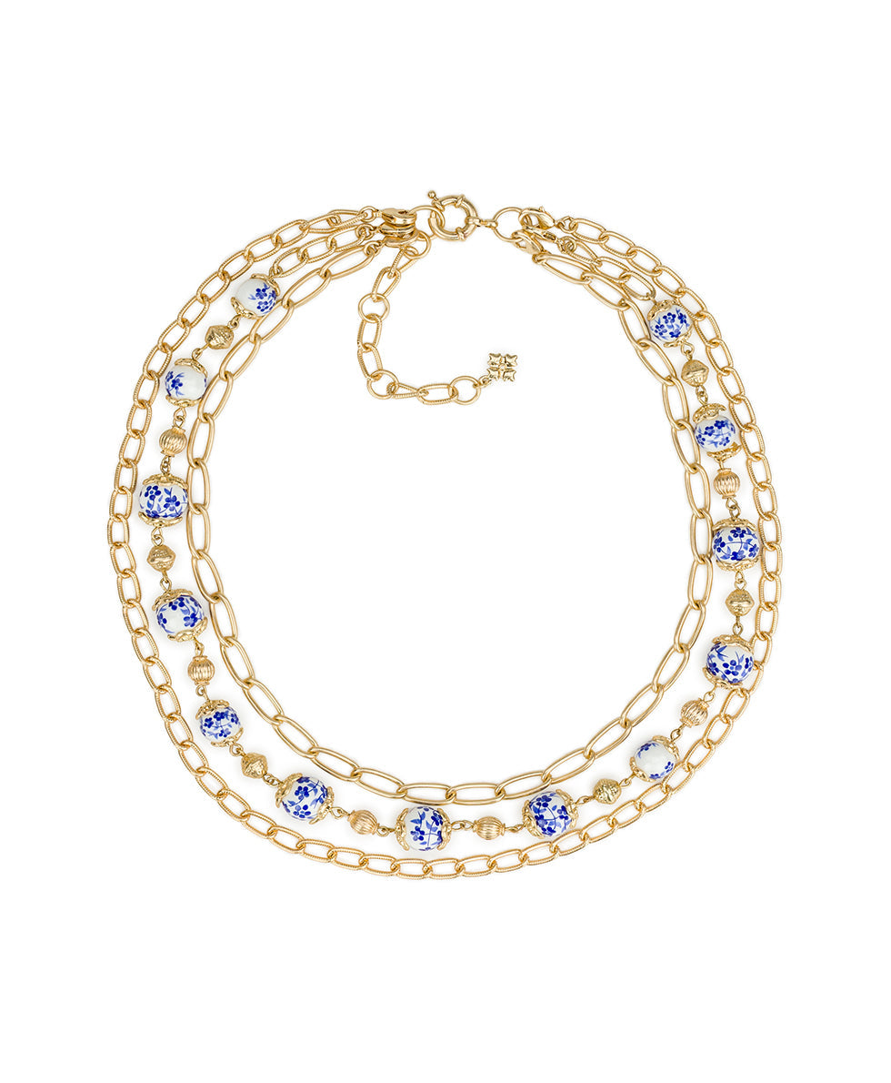 Patricia Nash Modular Necklace - Blue Ceramic Collection