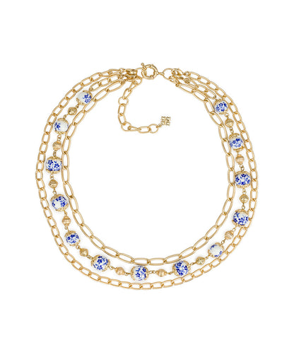 Patricia Nash Modular Necklace - Blue Ceramic Collection