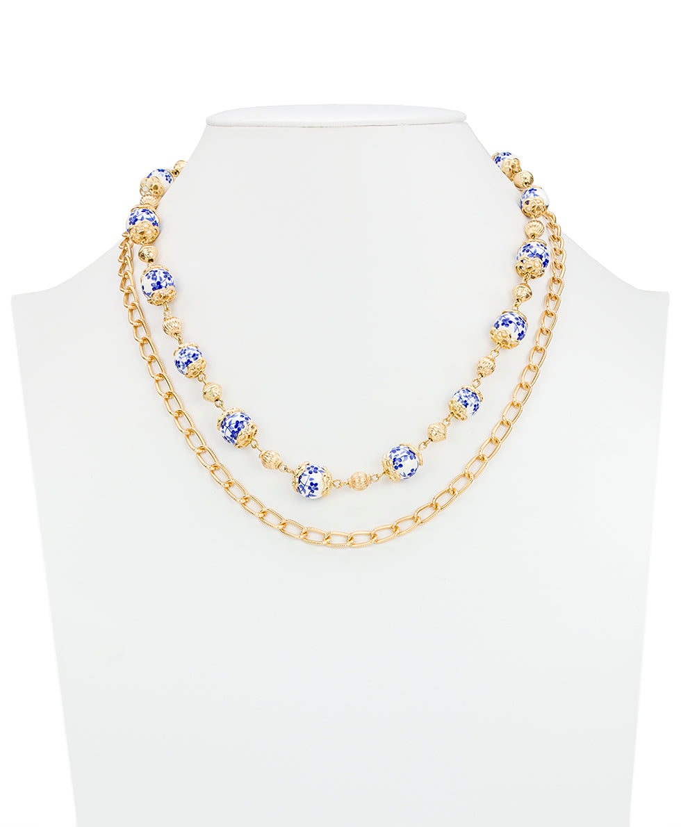 Patricia Nash Modular Necklace - Blue Ceramic Collection