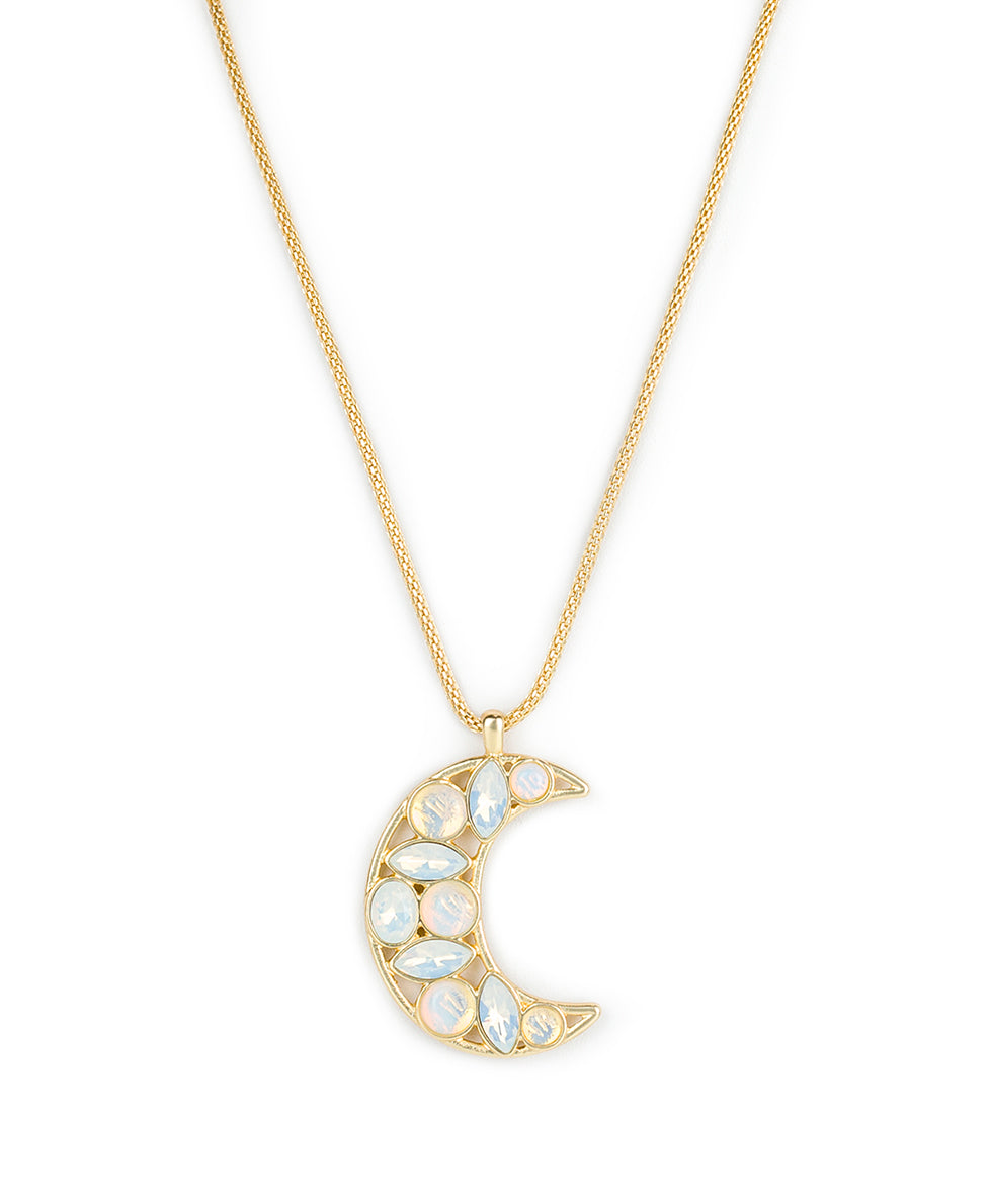 Patricia Nash Moon Stone Pendant Necklace - Celestial