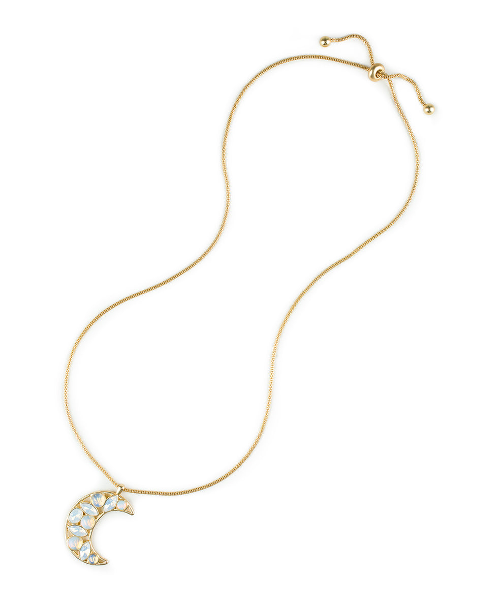Patricia Nash Moon Stone Pendant Necklace - Celestial