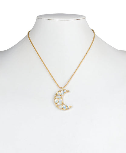 Patricia Nash Moon Stone Pendant Necklace - Celestial