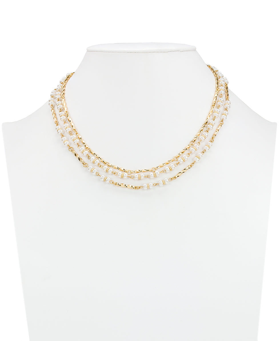 Patricia Nash 3 Strand Necklace - Pearl Collection
