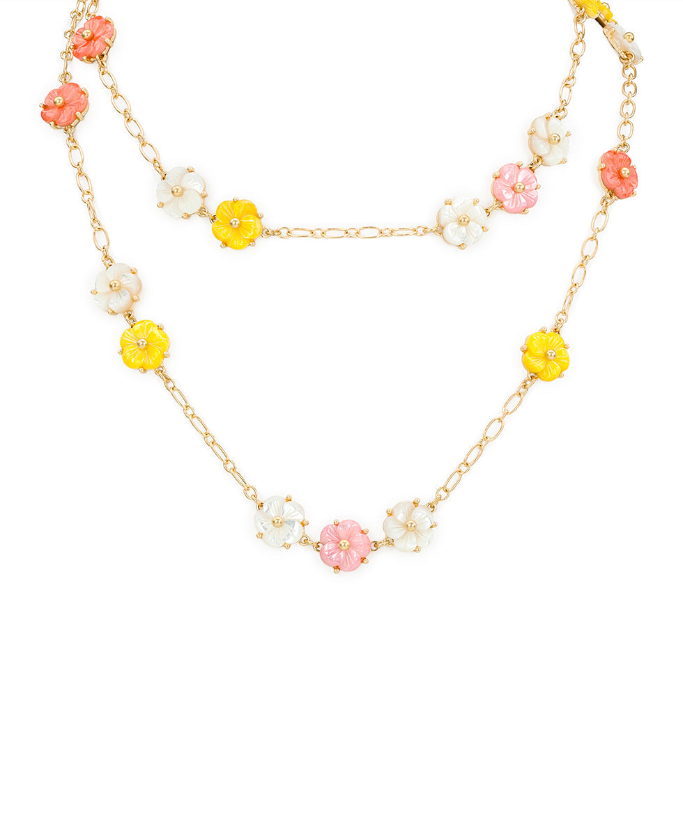 Patricia Nash Flower Station Necklace - Raffia Collection