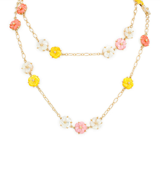 Patricia Nash Flower Station Necklace - Raffia Collection
