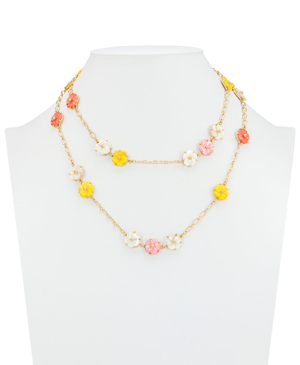 Patricia Nash Flower Station Necklace - Raffia Collection