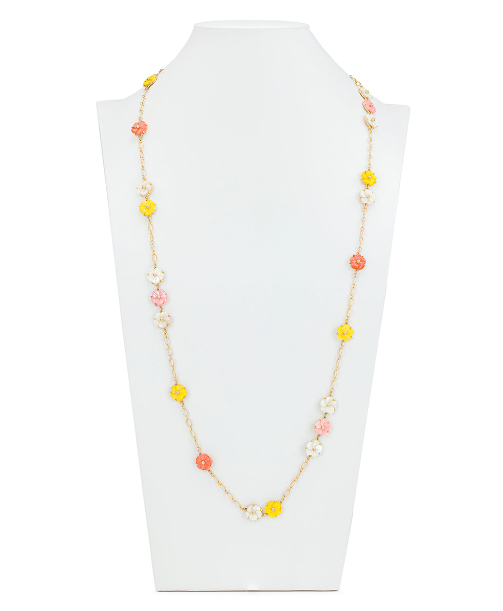 Patricia Nash Flower Station Necklace - Raffia Collection