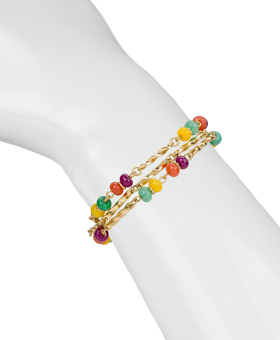 Patricia Nash Triple Strand Bracelet - Fruit Collection