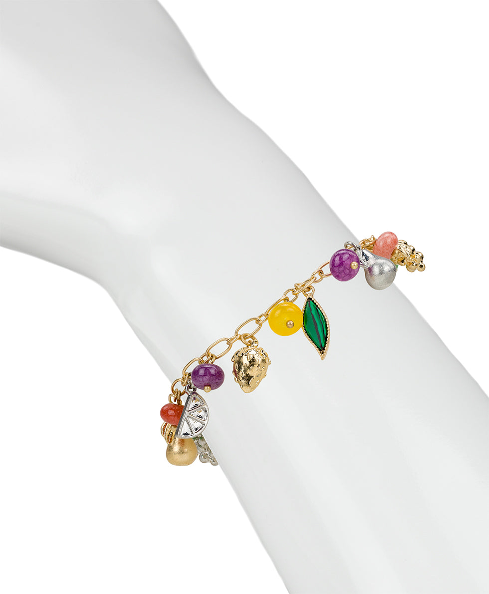 Patricia Nash Mini Charm Bracelet - Fruit Collection